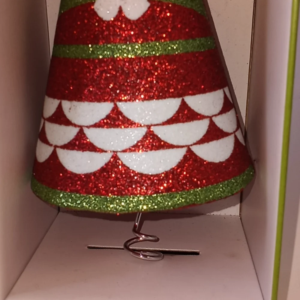 Glittery Angel Holiday Christmas Tree Topper Ornament Decoration 11.5